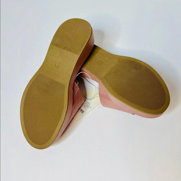 A New Day Women’s Pink Carlita Wedge Slip On Platform Slide Sandals NEW! - Picture 4 of 7